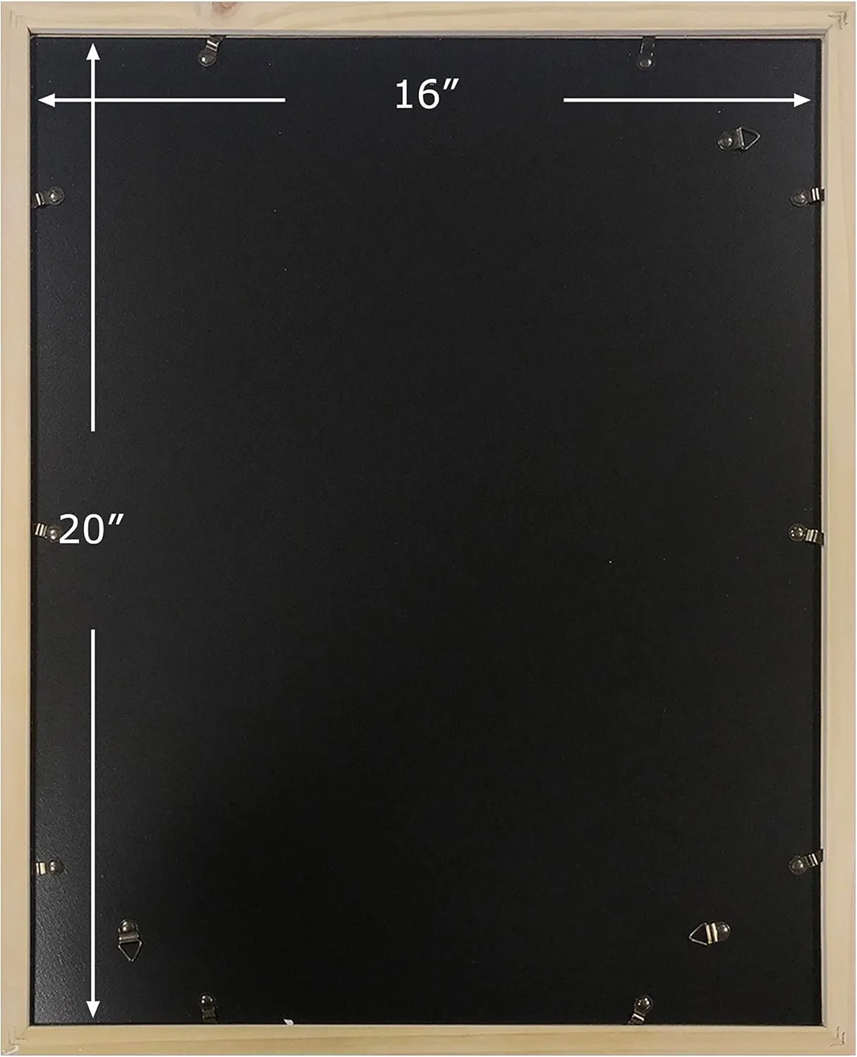 Black Solid Wood 16x20 Picture Frame, Handmade Seamless Finish with 11x14 Mat, 2MM Reinforced Glass, Wall Mount for Horizontal or Vertical Display, Pack of 2