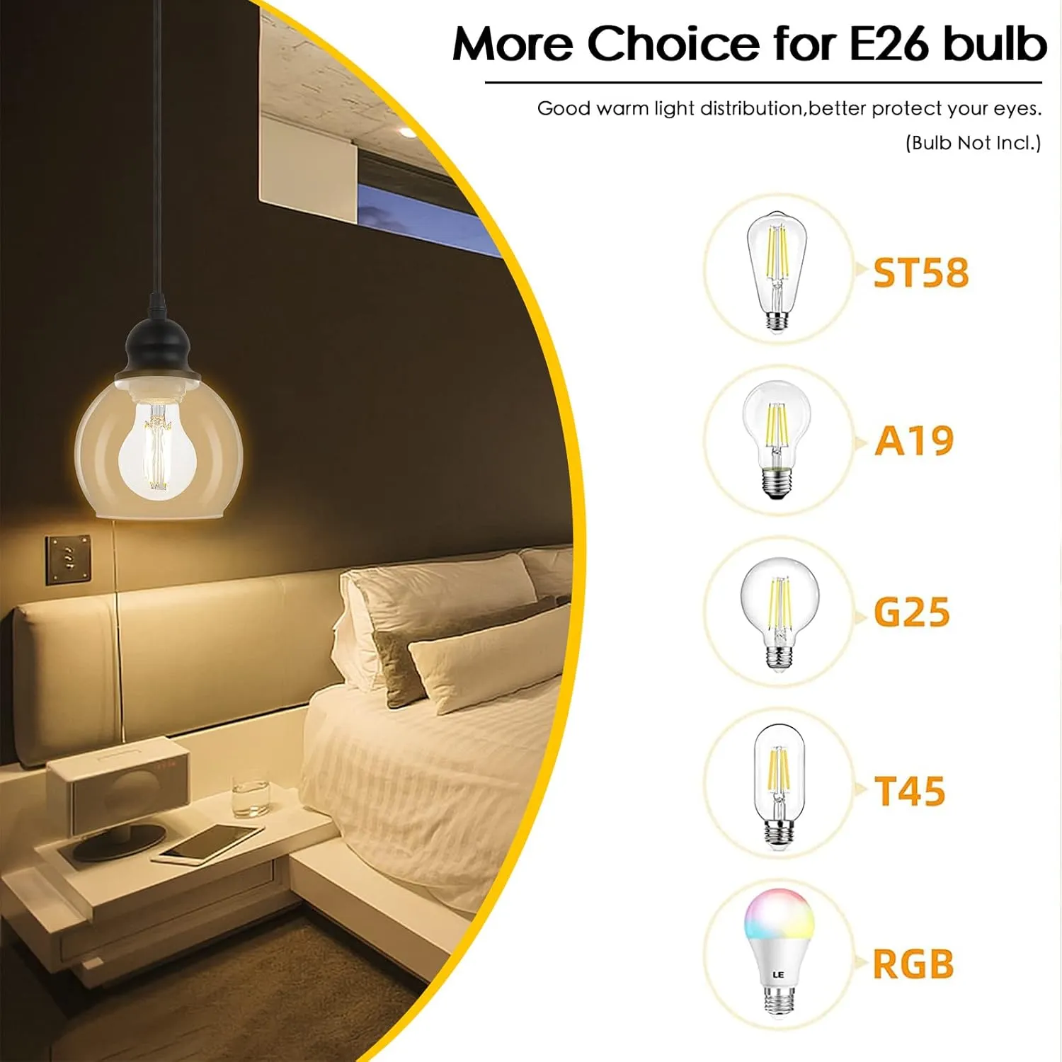 BoostArea Modern Pendant Light Fixtures, Industrial Hanging Ceiling Lamp with Clear Glass Shade, Pendant Lighting for Kitchen Island Living Room Hallway Bedroom Dining Hall Office Bar Farmhouse