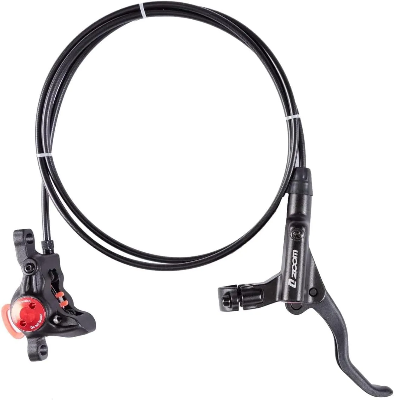 BUCKLOS MTB Hydraulic Disc Brakes, Mountain Bike Left Front 800mm Right Rear 1450mm Hydraulic Brake Set Aluminum Alloy Levers with Calipers PM/is Adapter Fit EBike/Fat Bike