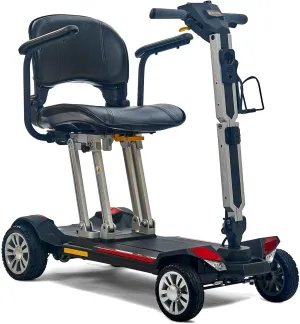 Buzzaround CarryOn 4 Wheel Travel Scooter by Golden Technologies-Red, 1 Count (Pack of 1)