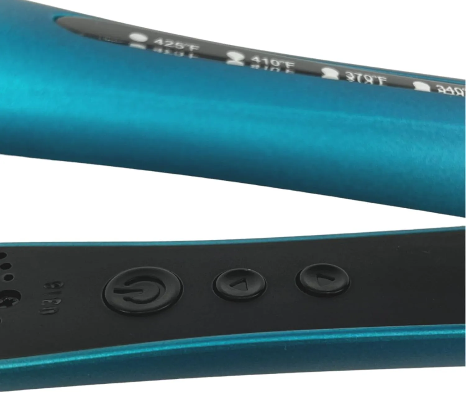 CAJ Beauty Flip & Bend Style Iron in Turquoise Ombre, Thermatru Technology, 1" Titanium Floating Teeth Comb, Automatic Shut-Off, Color-Coded LED Lights for Easy Temperature Indication