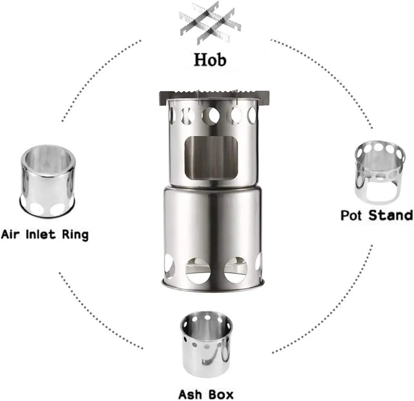 Camping Wood Stove Camping Wood Stove Portable Folding Wood Burning Backpacking Stove for Camping Cooking