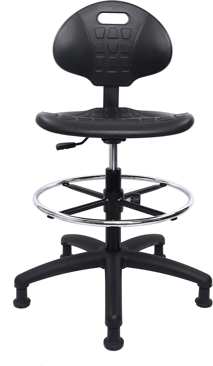 Chair Master - ESD Anti Static Ergonomic Polyurethane Chair Adjustable Height Heavy Duty Easy to Clean for Research, Laboratory and Cleanroom (Glides, Tall Stool)