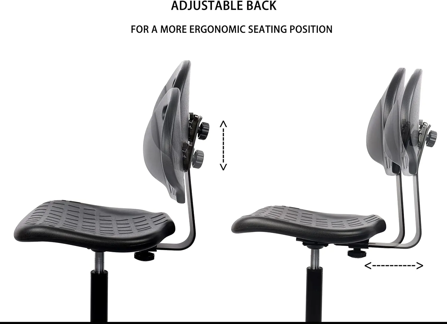 Chair Master - ESD Anti Static Ergonomic Polyurethane Chair Adjustable Height Heavy Duty Easy to Clean for Research, Laboratory and Cleanroom (Glides, Tall Stool)