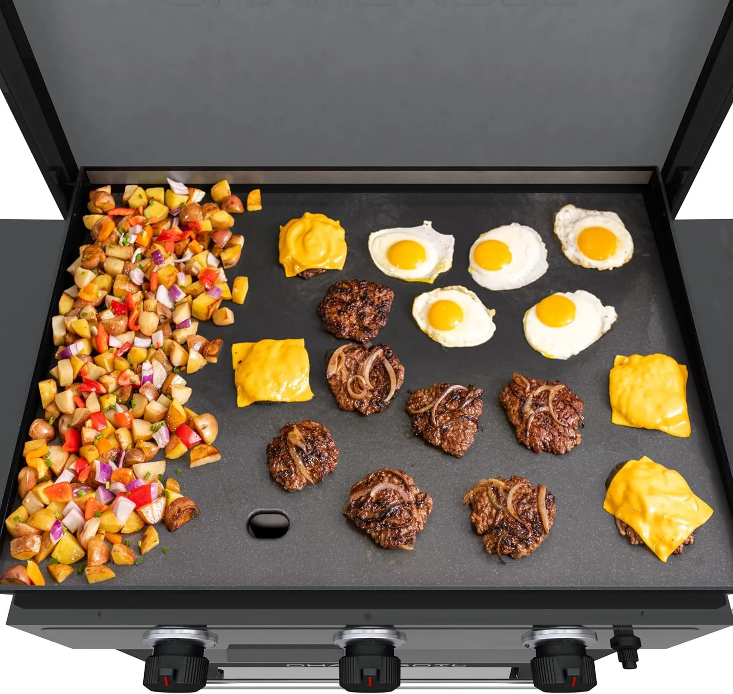 Charbroil® 28" XL Performance Series™ Propane Gas Griddle with Cart 3 Burner Flat Top Grill, Black - 463258924
