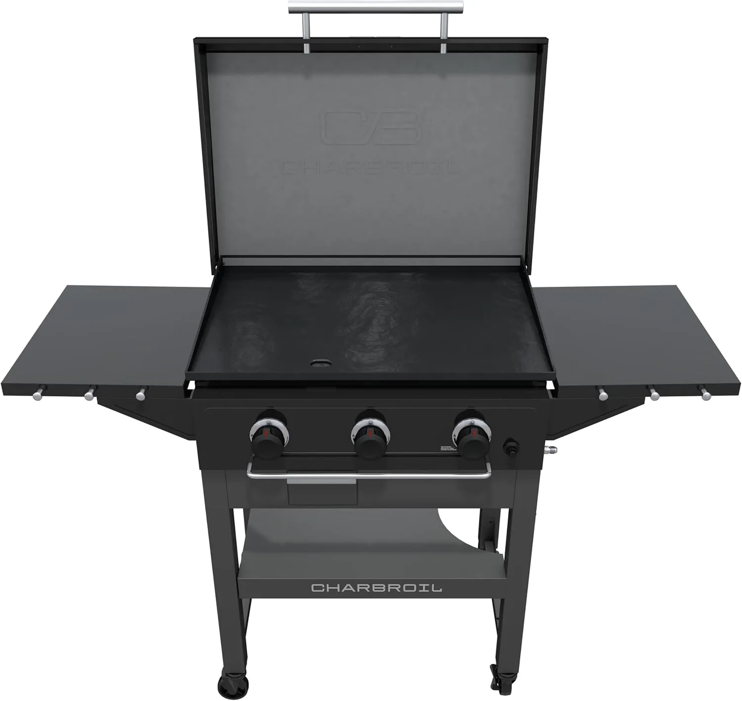 Charbroil® 28" XL Performance Series™ Propane Gas Griddle with Cart 3 Burner Flat Top Grill, Black - 463258924