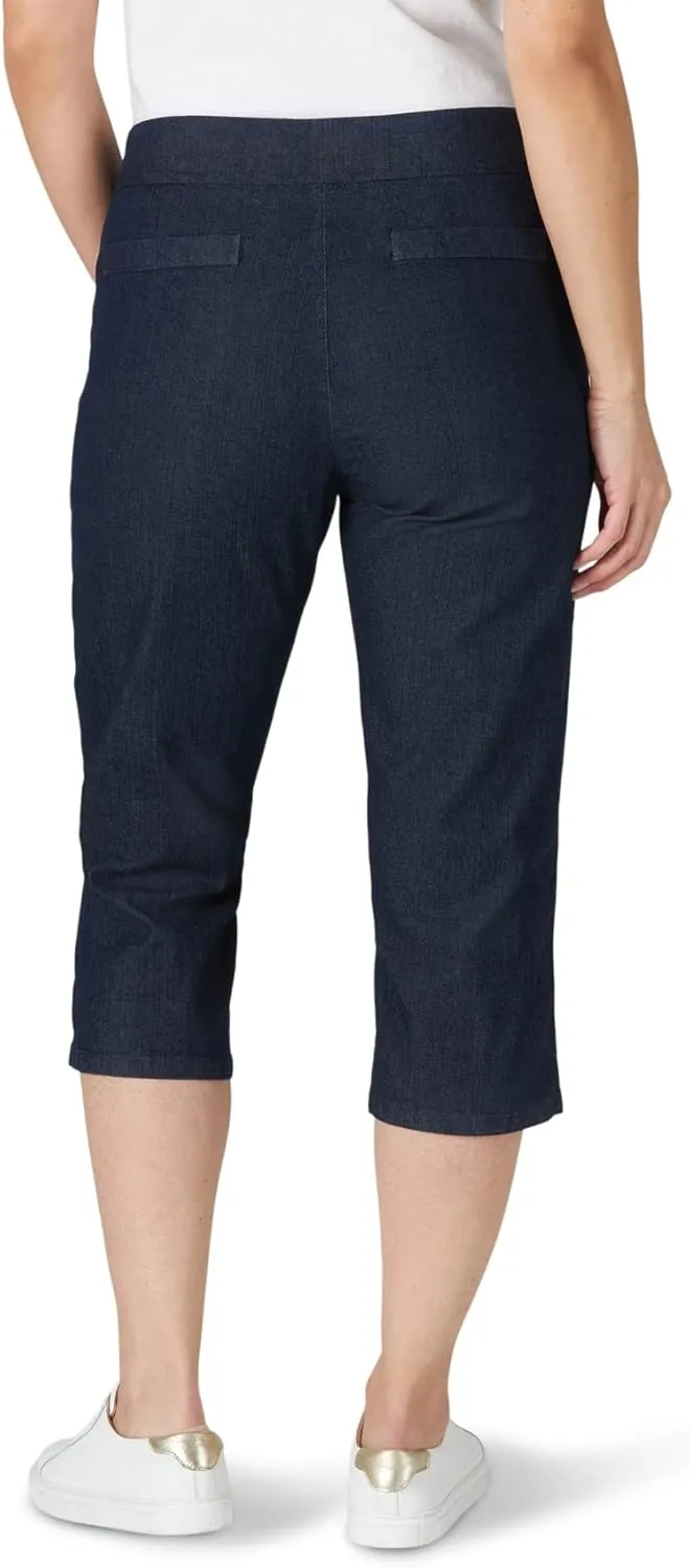 Chic Classic Collection Women's Easy Fit Elastic Waist Pull-On Capri