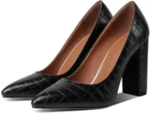 Chunky Heel Pumps for Women Pointed Closed Toe Slip On High Heel Formal Dressy Shoes Leather Suede Party Event Wedding Prom Office