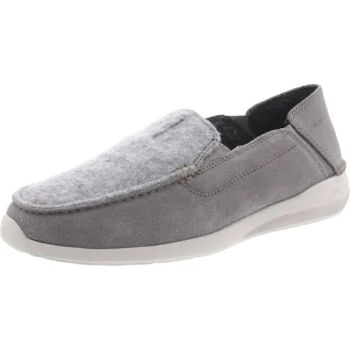 Clarks Men's Gorwin Step Loafer, Grey Suede, 10