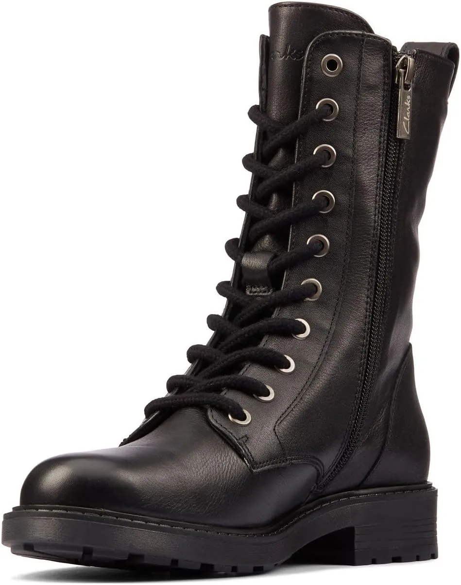 Clarks Unisex Orinoco2 Style Sneaker, Black Leat, 0 US Women