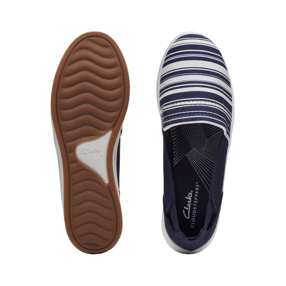 Clarks Women's Breeze Step II Olive White Textile | Navy White