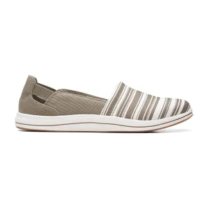 Clarks Women's Breeze Step II Olive White Textile | Navy White