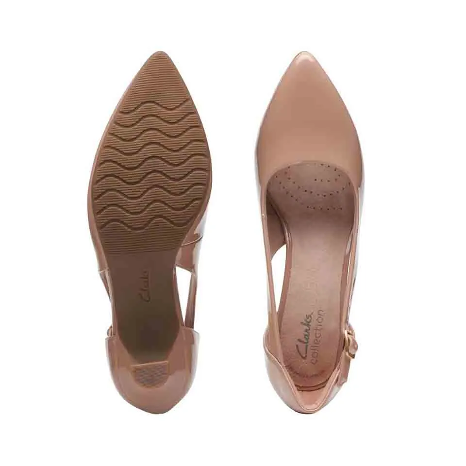 Clarks Women's Kataleyna Rae Black Patent | Praline Patent Leather