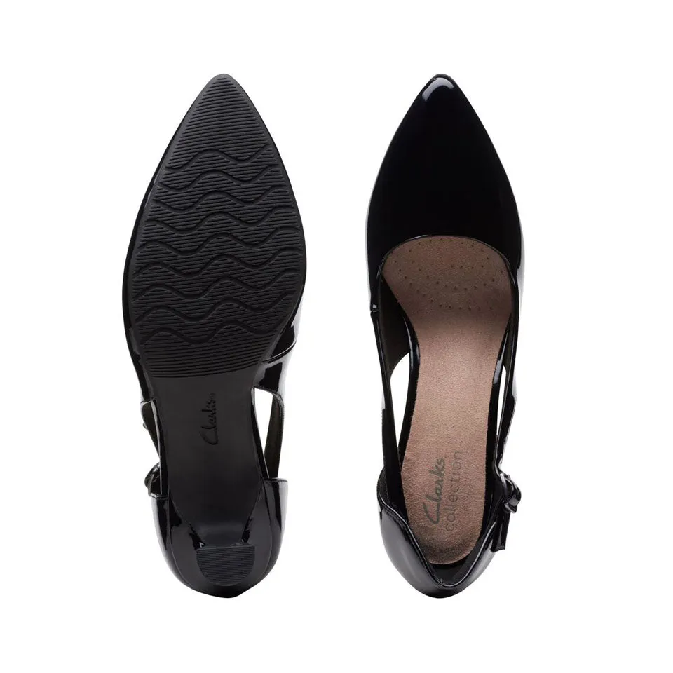 Clarks Women's Kataleyna Rae Black Patent | Praline Patent Leather