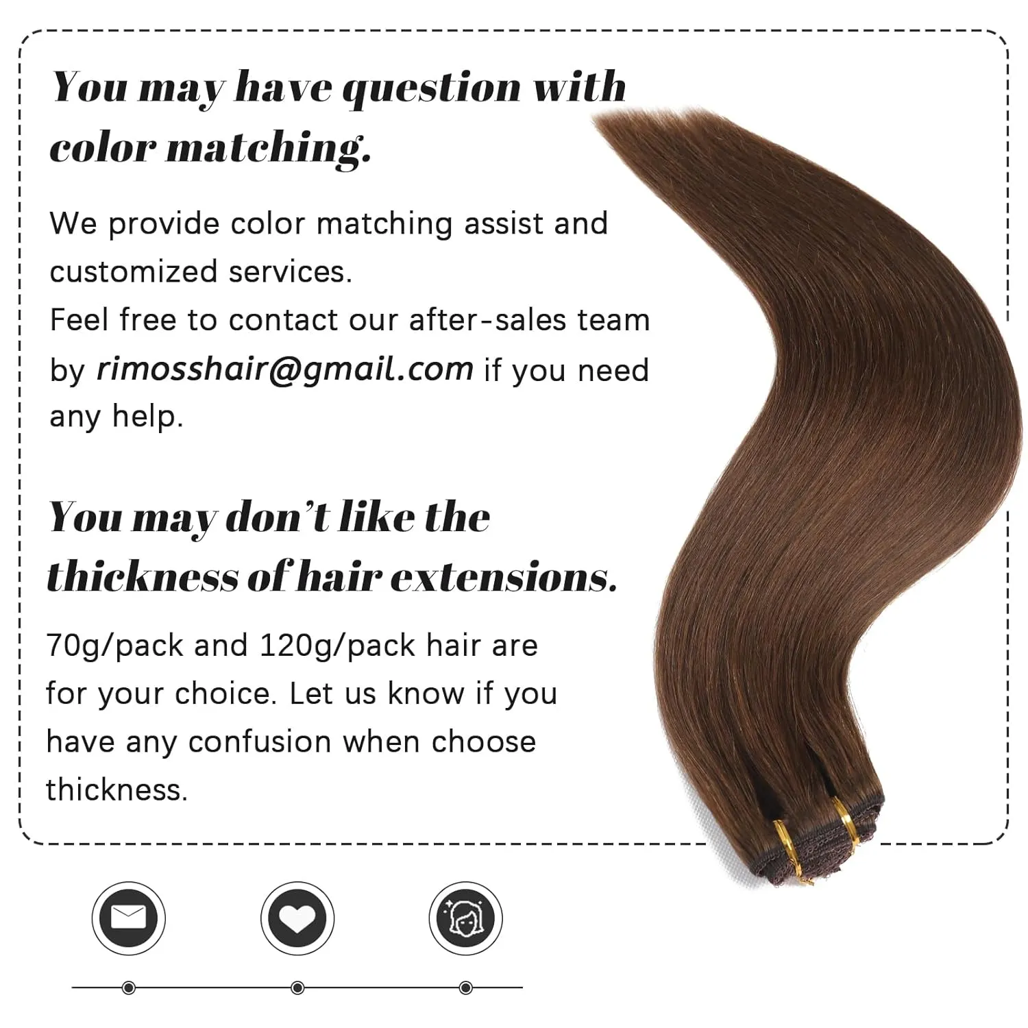 Clip in Hair Extensions Real Human Hair - 20 Inch 120g 7pcs, Chocolate Brown Color - Soft Remy Human Hair Clip in Extensions Straight for Women (#4 20 Inch)