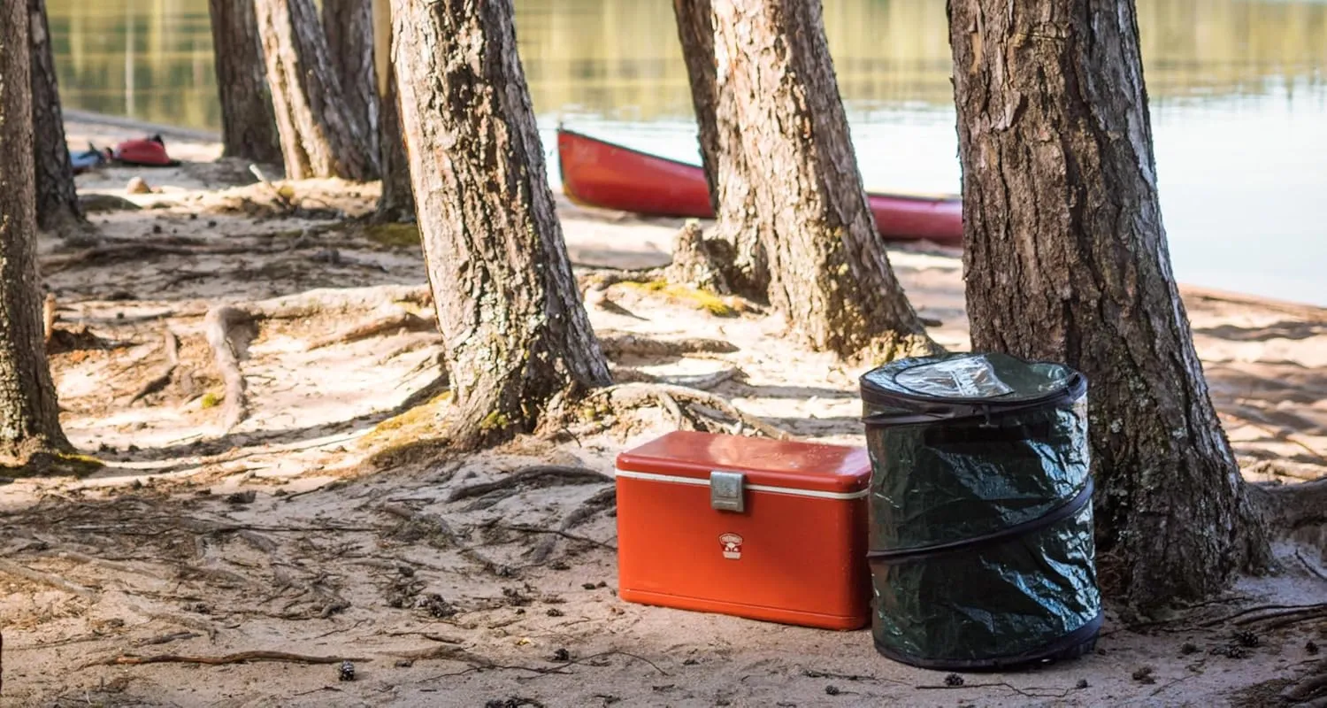 Coghlan's Pop-Up Lightweight Trash & Recycle Can – Collapsible Dual-Purpose Bin for Camping, RV, and Travel – Durable, Compact, and Easy to Store – 29.5 Gallon