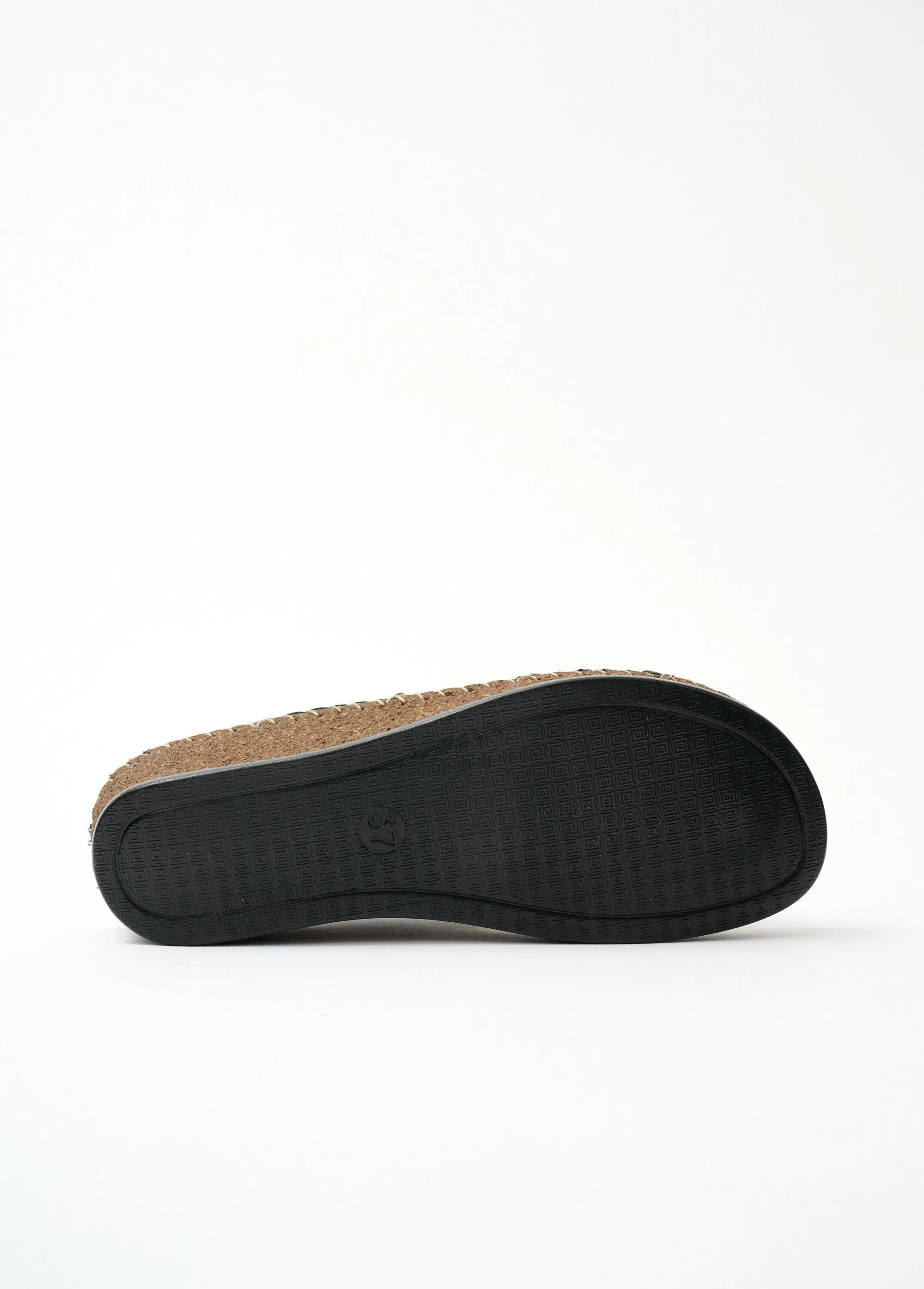 Comfort wide leather mules