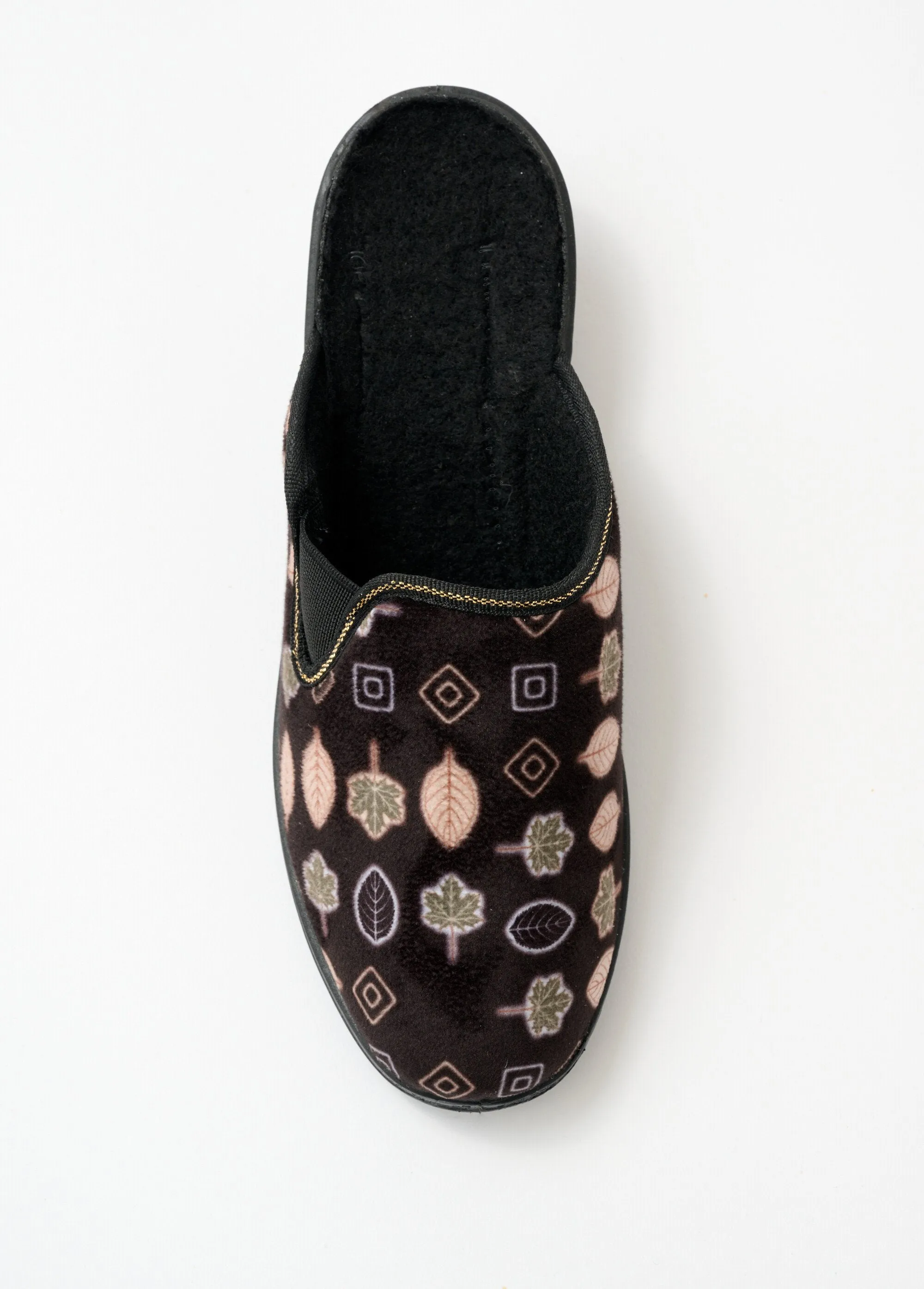 Comfort wide mule slippers with heels