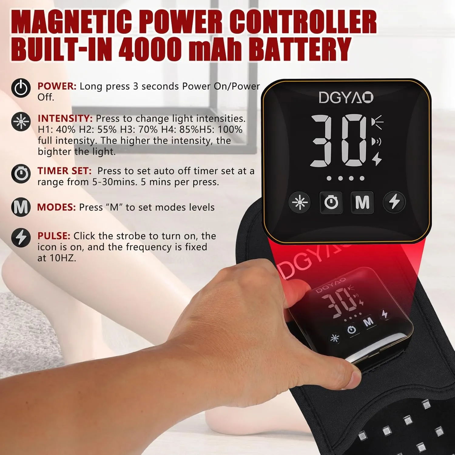 Cordless Red Light Therapy for Foot Pain Relief 4000mAh Battery Portable Wireless Near Infrared Light Therapy Slippers Feet Devices Wearable Wrap for Feet Muscle Relax Treatment Pad