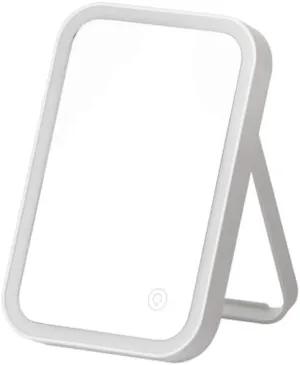 Cosmetic Mirror Home Desktop LED Lighted Makeup Mirror Rechargeable Makeup Mirror Folding Makeup Mirror Portable Light Filling Mirror Make Up Mirrors