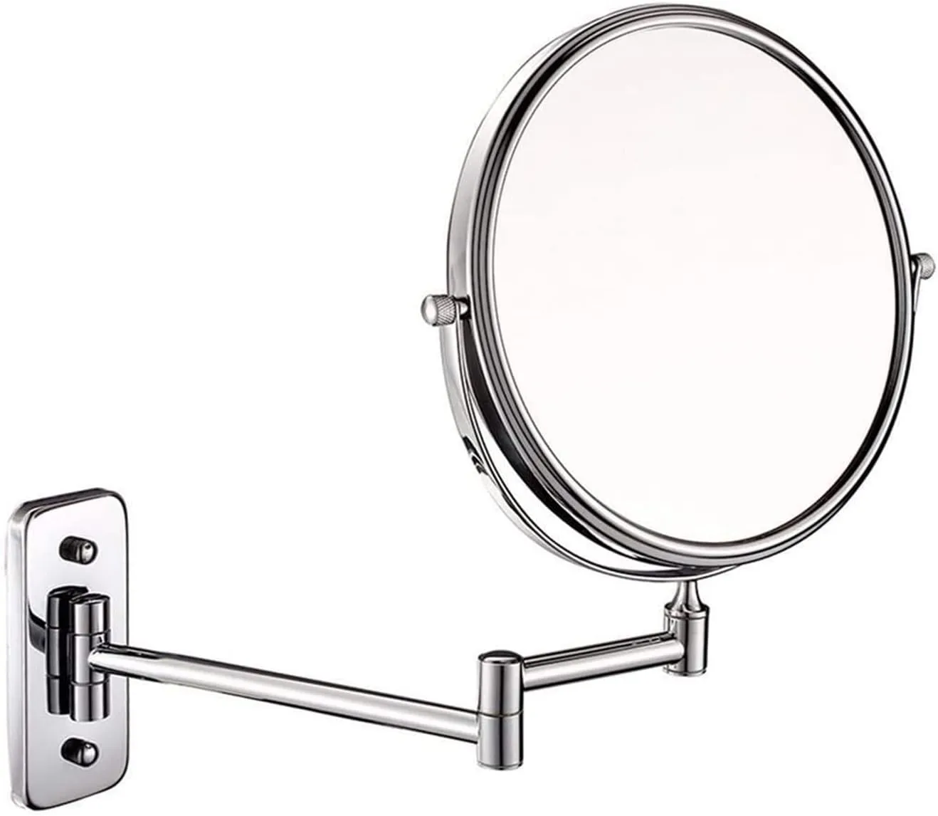 Cosmetic Vanity Mirror Wall-Mounted 8-inch Cosmetic Mirror Beauty Mirror European Bathroom 7 Times Magnification Double Mirror