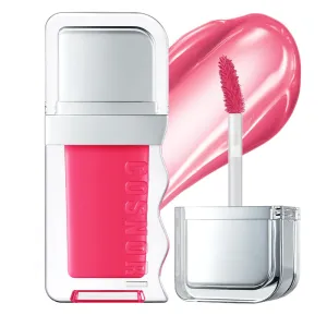 COSNORI Flow Wave Lip Tint - Vegan Glassy Lip Gloss, Lightweight & Long-lasting, Plant-derived Oil Moisturizer, K-Beauty (02 PINK RUSH)
