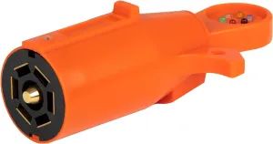 CURT 58272 7-Pin RV Blade Trailer Wiring Towing Vehicle Socket Tester, Orange