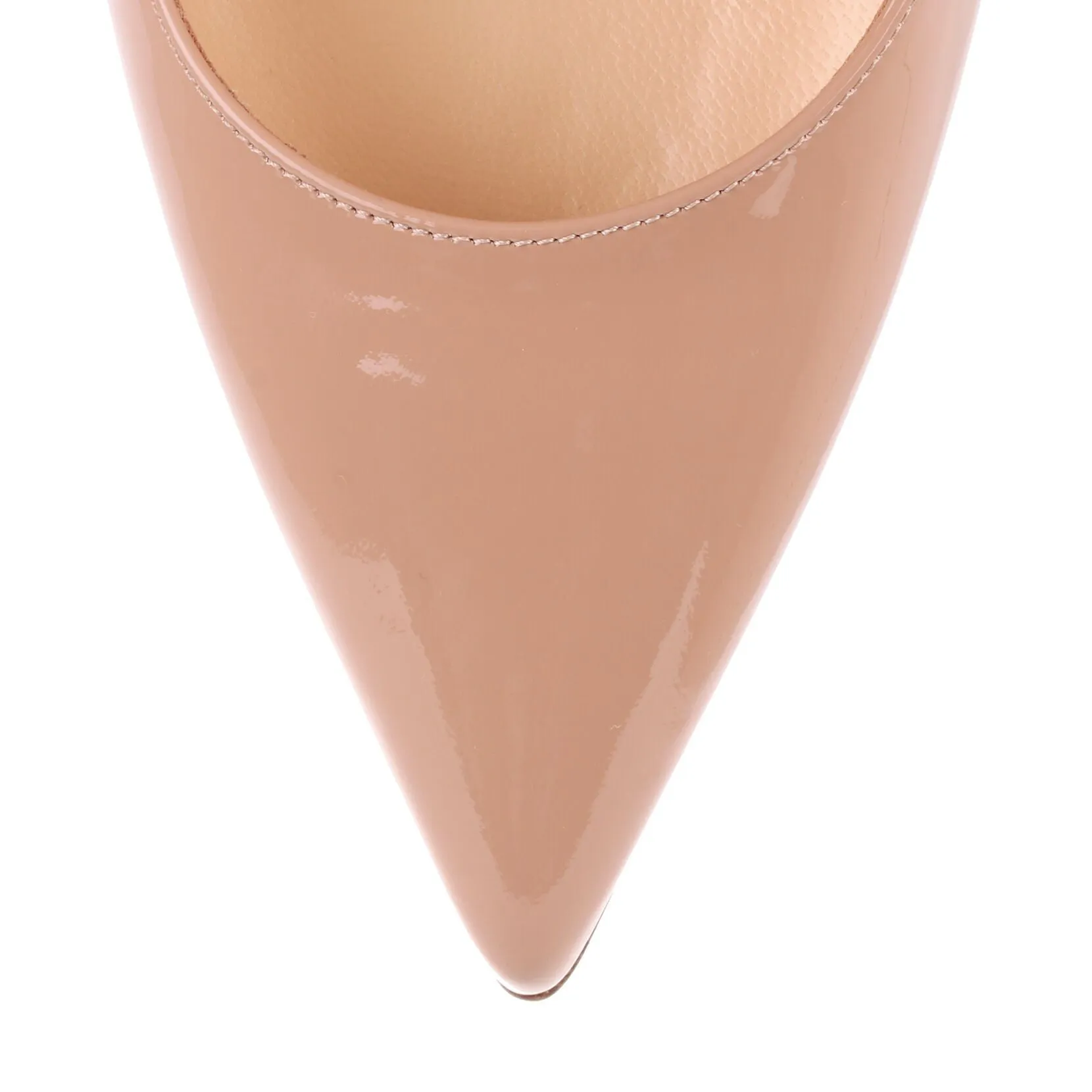 Decollete 554 100 beige patent leather pump