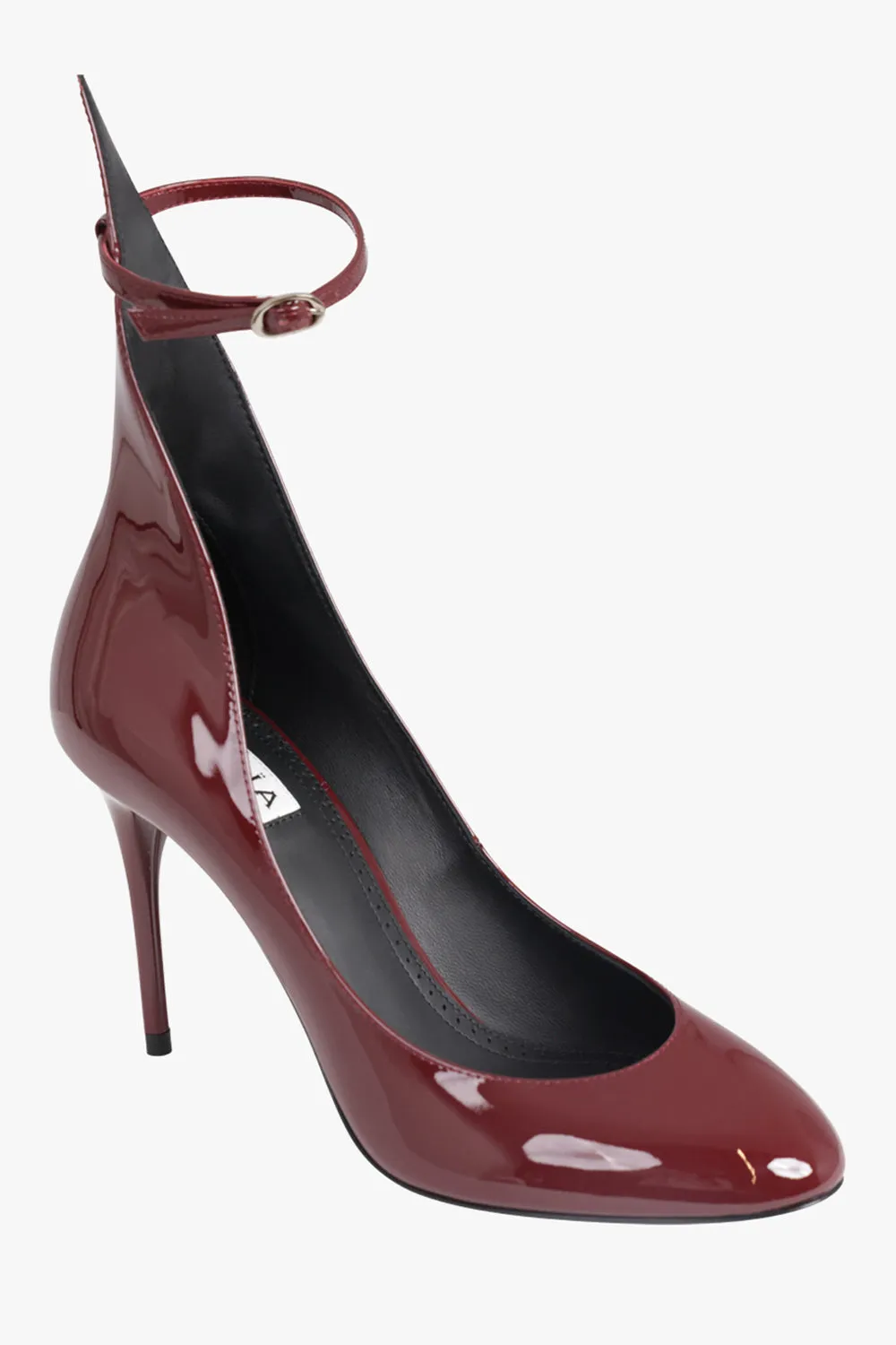 Decollette Patent 90mm Pump Heels | Garnet Red