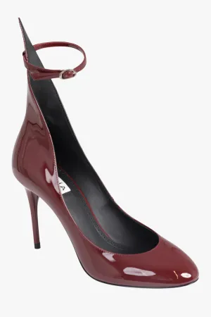 Decollette Patent 90mm Pump Heels | Garnet Red