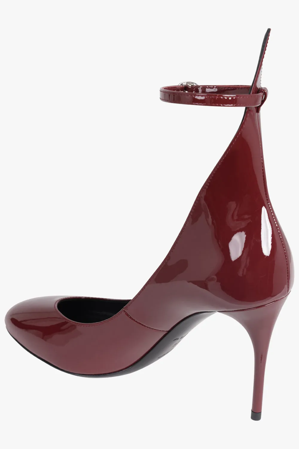 Decollette Patent 90mm Pump Heels | Garnet Red