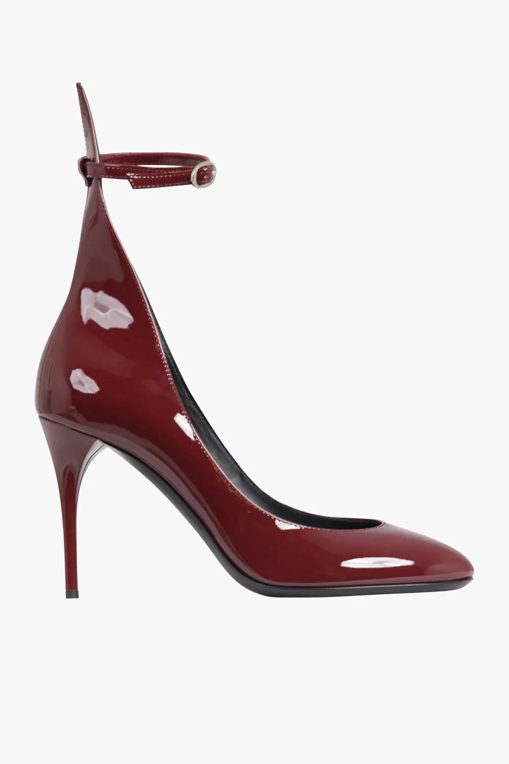 Decollette Patent 90mm Pump Heels | Garnet Red