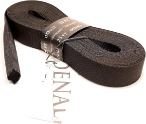 Denali Lead 1.5 Inch Tubular Webbing (Nylon, 1-1/2inch) (25 ft, Black)