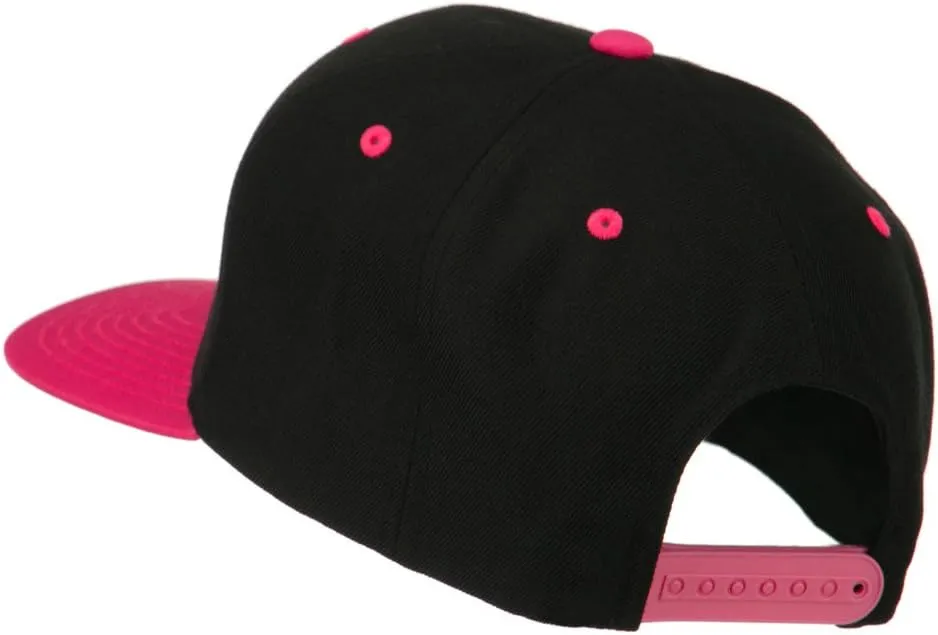 Diamond Embroidered Snapback Two Tone Cap