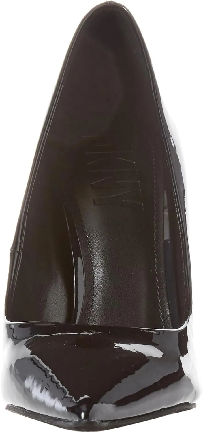 DKNY Women's Patent Leather Pointed Toe Pump Heeled Sandal