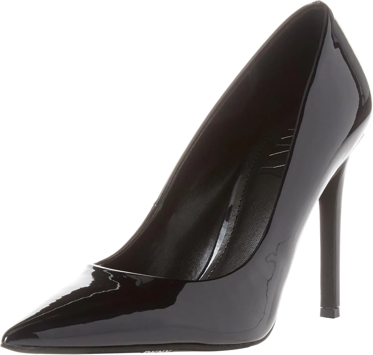 DKNY Women's Patent Leather Pointed Toe Pump Heeled Sandal