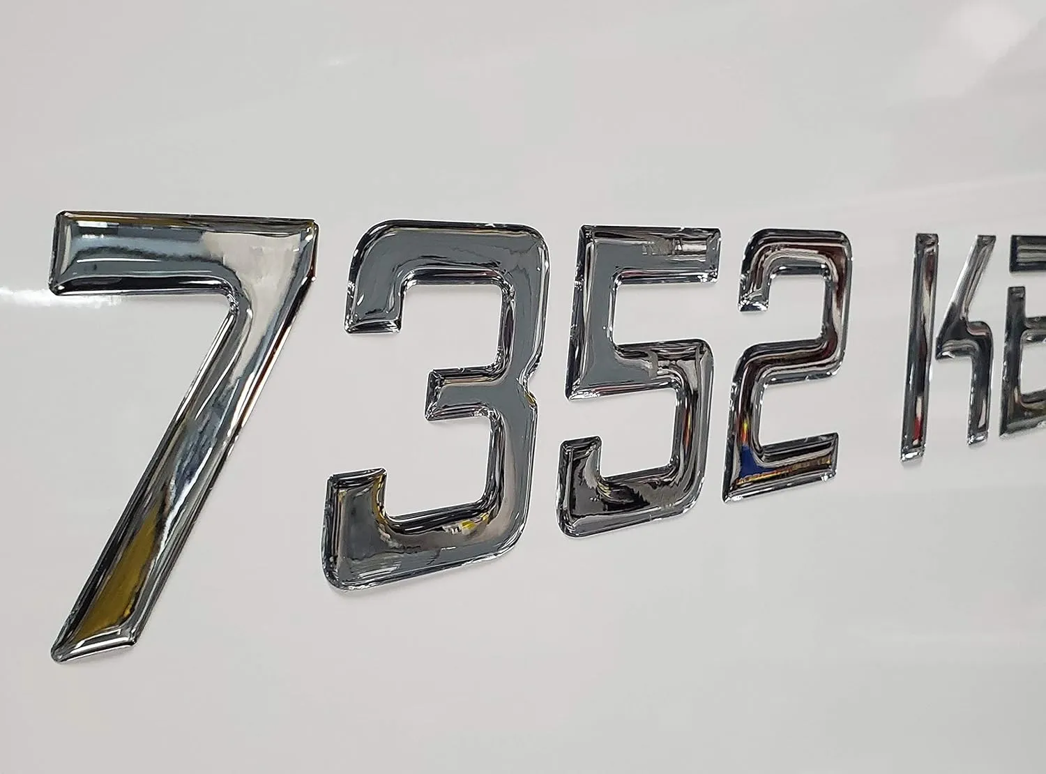 Domed Lettering Boat Registration Numbers Plain Chrome Domed Numbers 16 pcs kit M Series