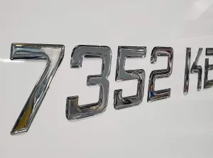 Domed Lettering Boat Registration Numbers Plain Chrome Domed Numbers 16 pcs kit M Series