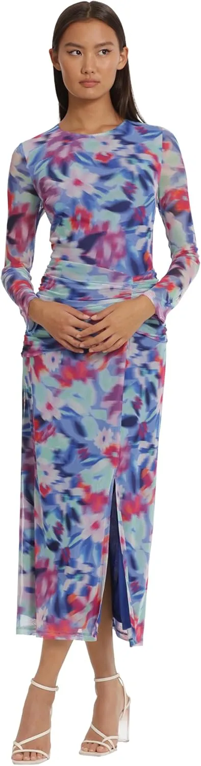 Donna Morgan Women's Easy Body with Ruched Waist Detail Day Event Occasion Night Out Guest of