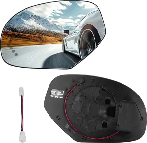 Driver Left Side Heated Mirror Glass GM1324138 Compatible With Cadillac Escalade Yukon Sierra 1500 Chevy Avalanche Silverado Suburban Tahoe 2007-2014 Rearview Mirror with Signal light