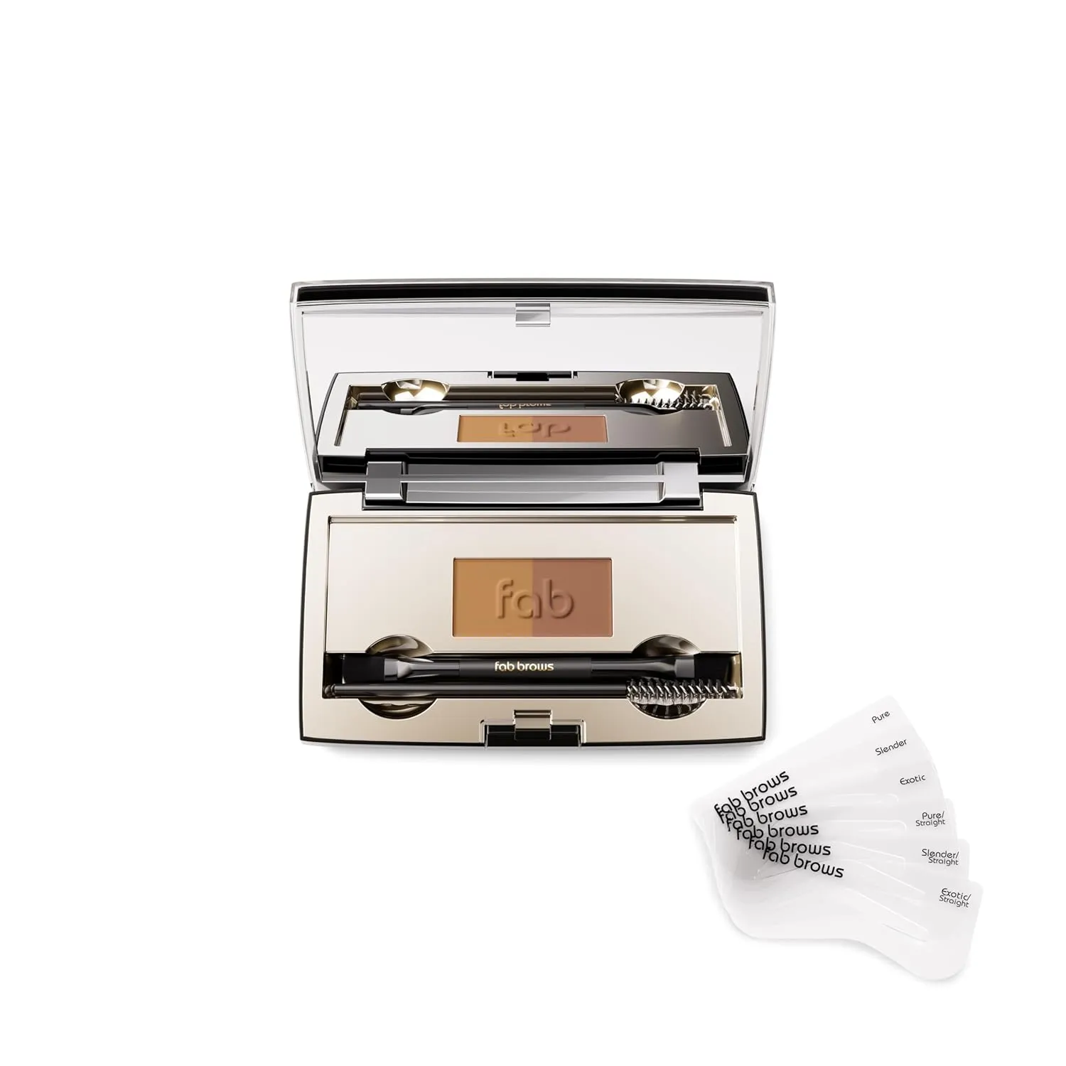 Duo Eyebrow Kit - Light / Medium Brown Makeup Kits Eye Brow Stencil Contour Palette Cosmetics Powder for Women