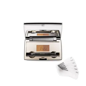 Duo Eyebrow Kit - Light / Medium Brown Makeup Kits Eye Brow Stencil Contour Palette Cosmetics Powder for Women