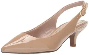 Easy Street Women's Faye Pump, Nude Patent, 8.5