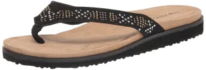 Easy Street Women's Flat Sandals, Black, 8
