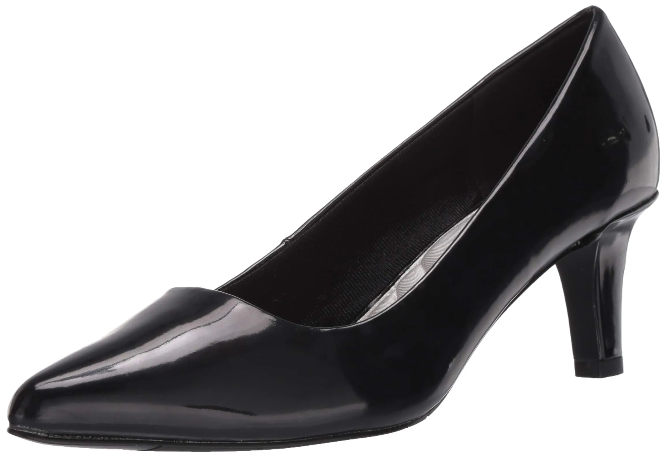 Easy Street Women's Pointe Pump, Black Patent, 8.5