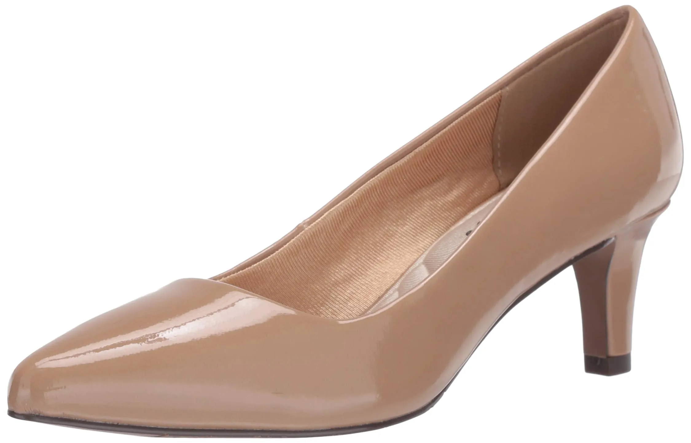 Easy Street Women's Pointe Pump, Nude Patent, 10 Narrow