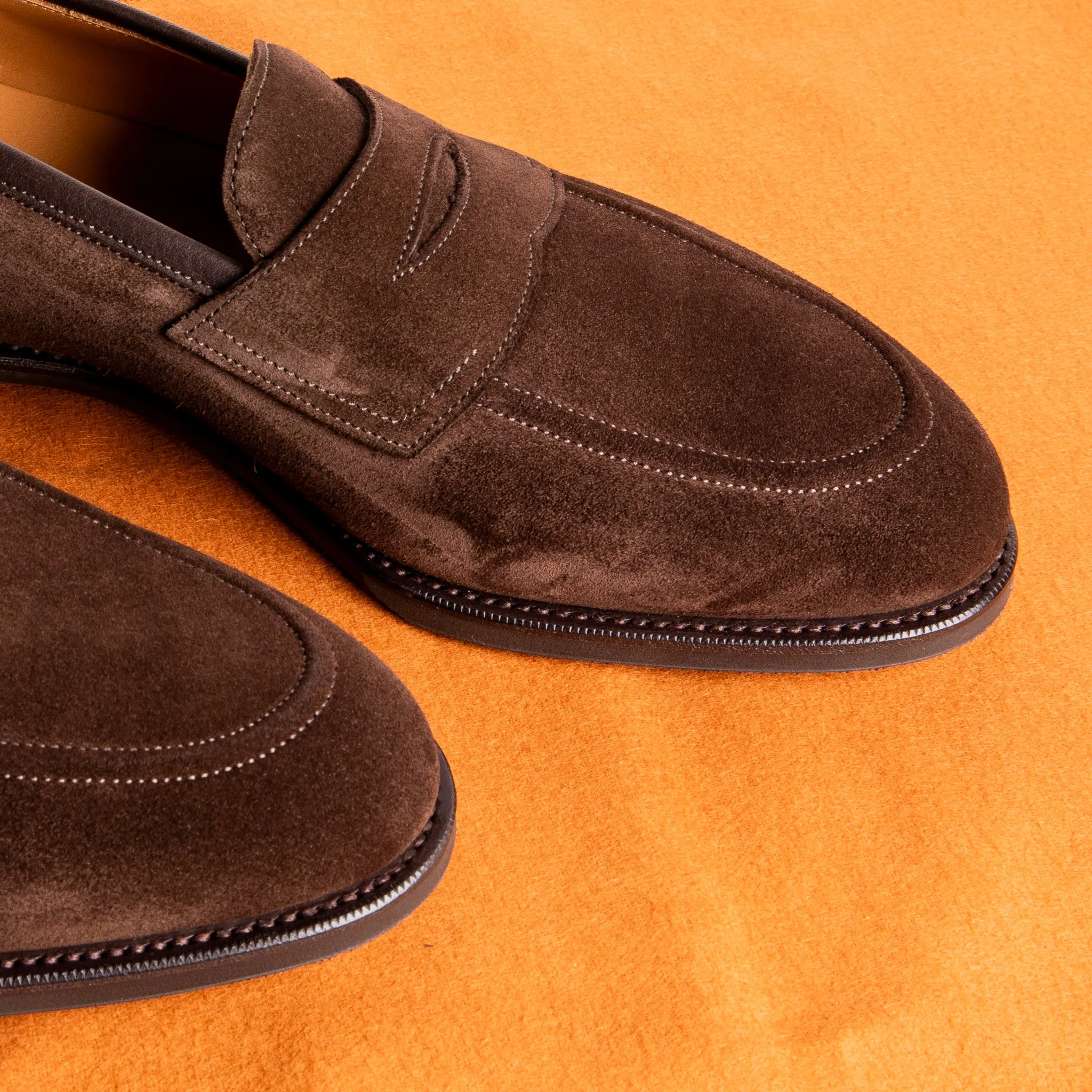 Edward Green Piccadilly Espresso Suede on Dark Brown R1