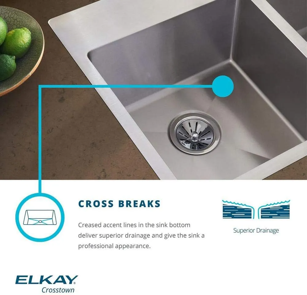 Elkay ECTRUF32179RC Sink, 6-5/8" Apron, Stainless Steel