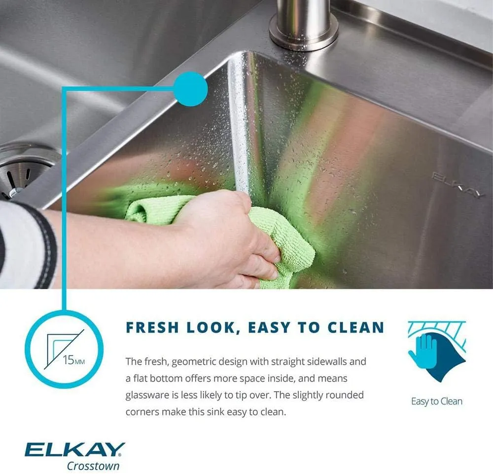 Elkay ECTRUF32179RC Sink, 6-5/8" Apron, Stainless Steel