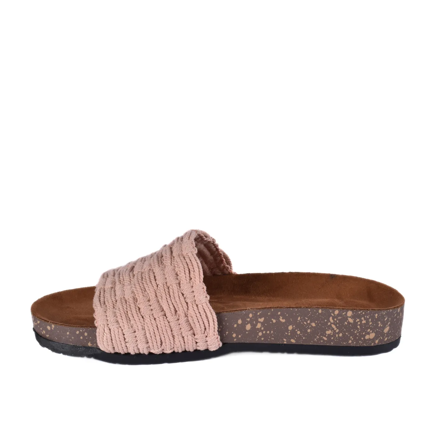 Embossed Leather Flat Slipper